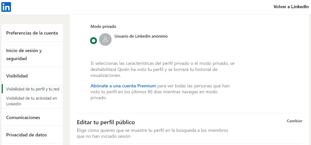 Cómo ver un perfil de LinkedIn de forma anónima