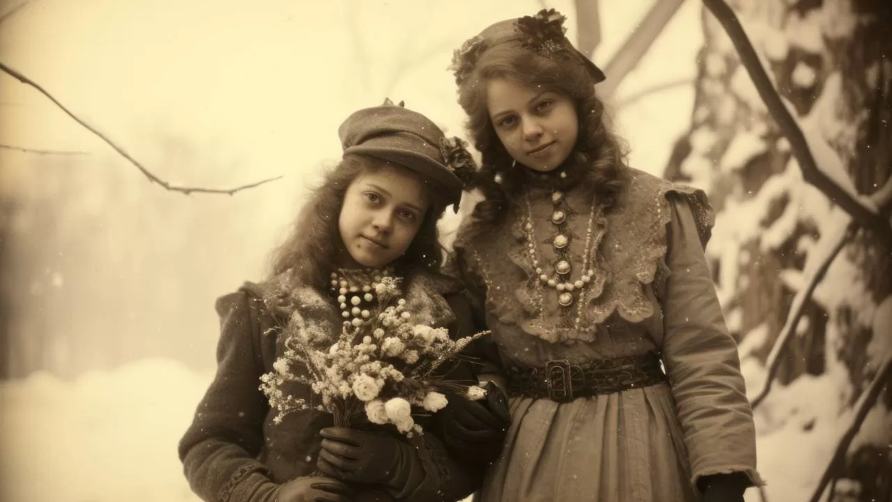 Niñas de los 80 posando para una foto realizada por su padre